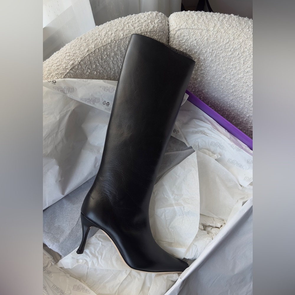BY FAR leather heeled boots #designer #boots #heeledboots #luxuryboots